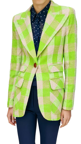 SMYTHE LIME CHECK BLAZER