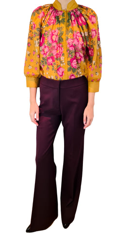 SMYTHE OCHRE FLORAL BLOUSE