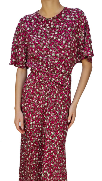 SALONI MARTA WINEBERRY DRESS