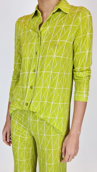 CAMICIA SIYU LIME UCCELLI