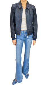 THE JACKIE LEATHERS NINFA DENIM BLUE JACKET
