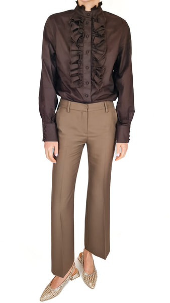 TRUE ROYAL DONNA MARRONE SHIRT