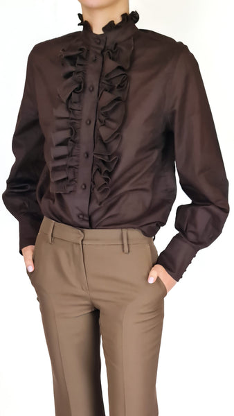 TRUE ROYAL DONNA MARRONE SHIRT
