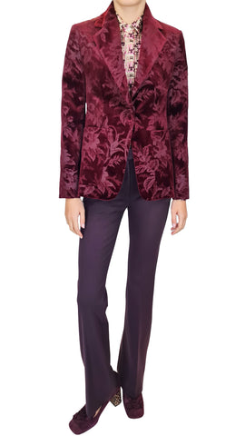 TRUE ROYAL FLORA VELVET JACKET