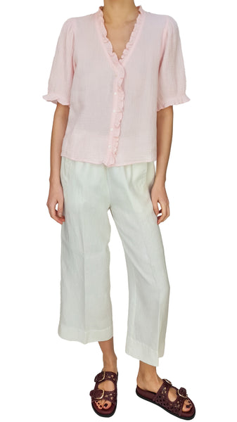 ROSSO35 MILK LINEN PANT
