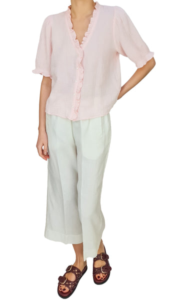ROSSO35 MILK LINEN PANT