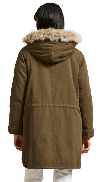 YVES SALOMON ARMY HUNTER GREEN CLASSIC PARKA