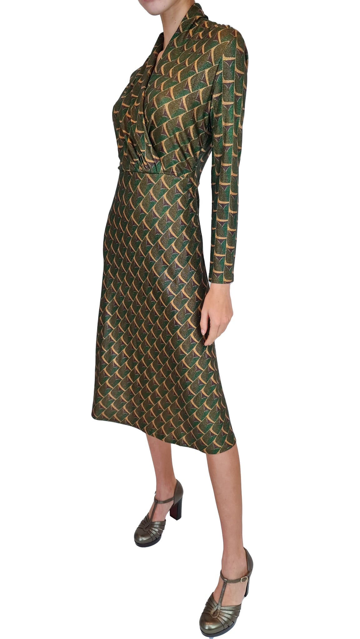 SIYU MODOTTI LUREX GREEN DRESS