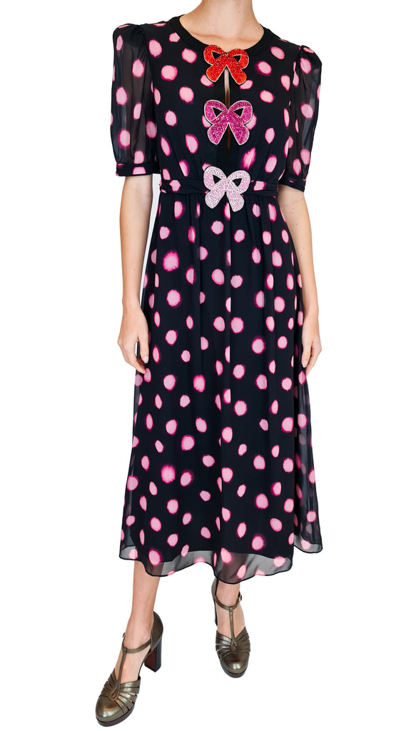 Saloni polka hot sale dot dress