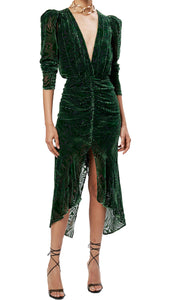 RONNY KOBO ASTRID EMERALD DRESS