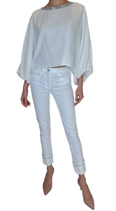 JEANS FABIANA FILIPPI IN DENIM BIANCO SCINTILLANTE