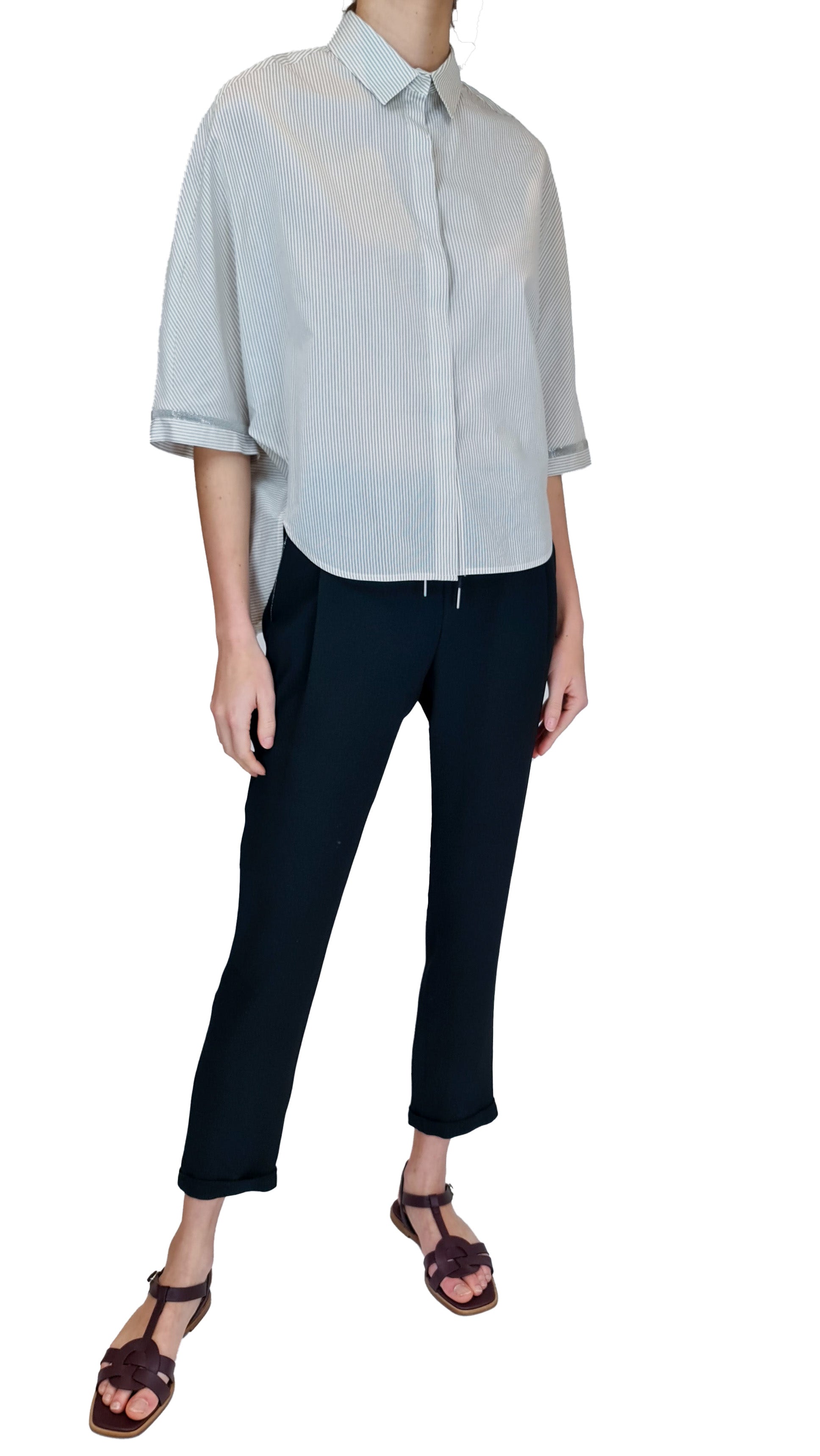 FABIANA FILIPPI STRIPE JEWEL SHIRT – Shop Nina