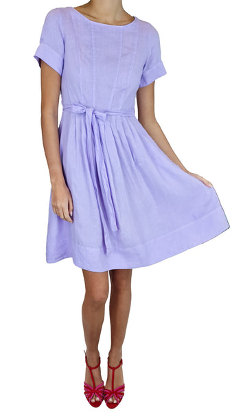 ROSSO35 LILAC BELTED DRESS