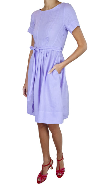 ROSSO35 LILAC BELTED DRESS
