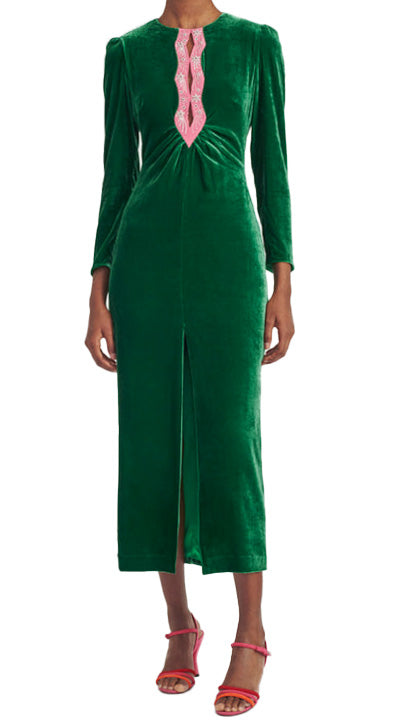 SALONI JINX C EMERALD DRESS