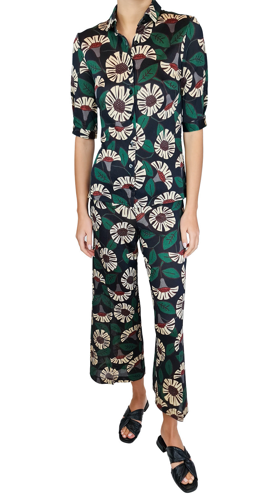 SIYU EMERALD WILDE PIQUET PANT